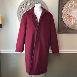 Swiss Alpine Red wool blend coat size medium perfect for valentines days